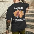かわいいたい焼き料理は幸せの秘密 たい焼き好き。 メンズTシャツ バックプリント 彼への贈り物
