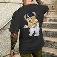 かわいいテディベア野球ヒッター。 メンズTシャツ バックプリント 彼への贈り物
