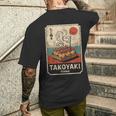 たこ焼きボール 道頓堀 日本 レトロ 和 漢字 お土産 メンズTシャツ バックプリント 彼への贈り物