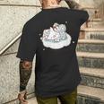 ねこぺん日和 すやすや メンズTシャツ バックプリント 彼への贈り物