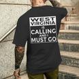 ウェストバージニアtシャツ Westirginia Is Calling And I Must Go メンズTシャツ バックプリント 彼への贈り物