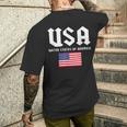 クールなアメリカ国旗グレートーンのイラストグラフィックデザイン。 メンズTシャツ バックプリント 彼への贈り物