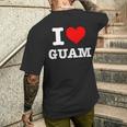 グアム I Love Guam メンズTシャツ バックプリント 彼への贈り物