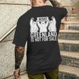 グリーンランドは非売品 シロクマ グリーンランド デンマーク メンズTシャツ バックプリント 彼への贈り物