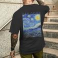 ゴッホ 星月夜 芸術家のためのアート 長袖tシャツ メンズTシャツ バックプリント 彼への贈り物