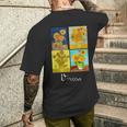 ゴッホの有名な芸術絵画 ひまわりvan Gogh メンズTシャツ バックプリント 彼への贈り物