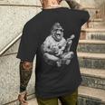 サングラス付きかわいいゴリラ ギタープレーヤー 面白いギタリスト メンズTシャツ バックプリント 彼への贈り物