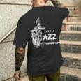 ジャズ・サックス レッツ・ジャズ・シング・アップlet's Jazz Thing Up 長袖tシャツ メンズTシャツ バックプリント 彼への贈り物