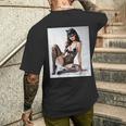 セクシーガールグラフィックtシャツ-猫マスクv2のセクシーなピンナップガール メンズTシャツ バックプリント 彼への贈り物