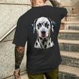 ダルメシアン 愛犬家デザイン 子犬の愛 ダルメシアン メンズTシャツ バックプリント 彼への贈り物