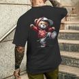 テディ愛好家やキッズダンサーのための面白いクマ メンズTシャツ バックプリント 彼への贈り物