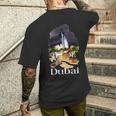 ドバイ Uae お土産絵画 ドバイの街 シャツ 長袖tシャツ メンズTシャツ バックプリント 彼への贈り物