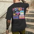 ネバーフォーゲット カセットテープ フロッピーディスク オールドスクール レトロ メンズTシャツ バックプリント 彼への贈り物