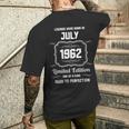 ハッピーバースデー 1962年 7月 メンズTシャツ バックプリント 彼への贈り物