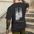 バルセロナ サグラダファミリア ヴィンテージ スパニッシュ I Love Barcelona メンズTシャツ バックプリント 彼への贈り物