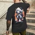 パンダ ストリート 都会 ヒーロー メンズTシャツ バックプリント 彼への贈り物
