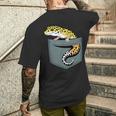 ヒョウ ヤモリ トカゲ 爬虫類 ヒョウ ヤモリ愛好家 メンズTシャツ バックプリント 彼への贈り物