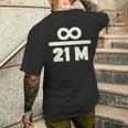 ビットコイン 2100万 マーケットキャップ 暗号通貨愛好家向け 長袖tシャツ メンズTシャツ バックプリント 彼への贈り物