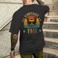 ビンテージファニーキャットシャツ 誕生日プレゼント 1961 メンズ レディース 65歳 メンズTシャツ バックプリント 彼への贈り物