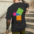 ピタゴラスの定理 教師と生徒のための数学の数式 メンズTシャツ バックプリント 彼への贈り物