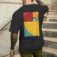 フィボナッチスパイラル幾何学アート メンズTシャツ バックプリント 彼への贈り物