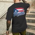 プエルトリコの母旗 プエルトリコ マミ プエルトリコ メンズTシャツ バックプリント 彼への贈り物