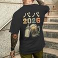プレパパ2026・パパになりました・妊娠報告 パパ・パパになる予定 メンズTシャツ バックプリント 彼への贈り物