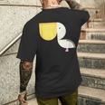 ペリカン アニマル イラスト ミニマル 図案 シンプル ユニセックス ギフト メンズTシャツ バックプリント 彼への贈り物