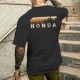 ホンダ、カリフォルニア州ヴィンテージエバーグリーンサンセット80年代レトロ。 長袖tシャツ メンズTシャツ バックプリント 彼への贈り物