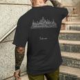 ボロブドゥール寺院 バラブドゥール仏教 インドネシア メンズTシャツ バックプリント 彼への贈り物