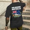 メルボルン オーストラリア お土産 オーストラリア国旗 カンガルーコアラ メンズTシャツ バックプリント 彼への贈り物