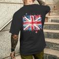 ユニオンジャック インクスタイル アート イギリス国旗 イギリス 国旗 イギリス メンズTシャツ バックプリント 彼への贈り物