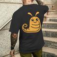 ユーモア ナメクジ 昆虫 かわいい ミニマリスト シンプル ナメクジ メンズTシャツ バックプリント 彼への贈り物