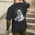 ルルドの聖母マリア 強力なシンボル 母マリア メンズTシャツ バックプリント 彼への贈り物