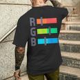 レッド グリーン ブルー Rgb カラー モデル アーティスト メンズTシャツ バックプリント 彼への贈り物