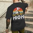 レトロヴィンテージスキー Let's Get High 長袖tシャツ メンズTシャツ バックプリント 彼への贈り物