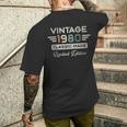 ヴィンテージ1980限定版 46歳の誕生日 メンズTシャツ バックプリント 彼への贈り物