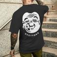伝統的な日本のマスク、ひょっとこ様式デザイン。 メンズTシャツ バックプリント 彼への贈り物