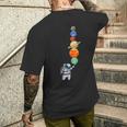 宇宙飛行士 プラネット アイスクリーム 宇宙服 メンズTシャツ バックプリント 彼への贈り物