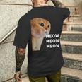 愚かなおしゃべり猫のミームニャーニャーニャー。 メンズTシャツ バックプリント 彼への贈り物