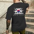愛国的な韓国国旗ジャージーtシャツ 韓国製 メンズTシャツ バックプリント 彼への贈り物