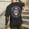 本物のメキシカンパーツを使用したアメリカ製スカル。 メンズTシャツ バックプリント 彼への贈り物