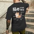猫のなでかた解説 おもしろ 猫好き アイデア ギフト サプライズ にゃんこ おもしろ メンズTシャツ バックプリント 彼への贈り物