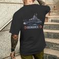 第二次世界大戦のドイツ戦艦ビスマルク メンズTシャツ バックプリント 彼への贈り物