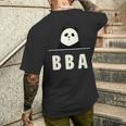 面白い 「Bba」おもしろギャグ-ジョーク 漢字 ばばあ 文字入り メンズTシャツ バックプリント 彼への贈り物