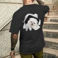 面白いtシャツ 犬 ポメラニアン イヌ わんこ メンズ 犬好き グッズ かわいい おもしろ 面白い 服 ネタ メンズTシャツ バックプリント 彼への贈り物