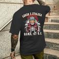 面白いローマのセンチュリオン モーターサイクリスト Legio 1 Italica メンズTシャツ バックプリント 彼への贈り物