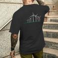 風車の風力発電設計 メンズTシャツ バックプリント 彼への贈り物