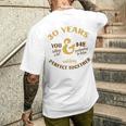 30年 一緒に完成 30周年 おそろい カップル メンズTシャツ バックプリント 彼への贈り物
