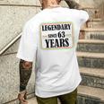 63歳の伝説、63歳の誕生日、ついに63歳 メンズTシャツ バックプリント 彼への贈り物